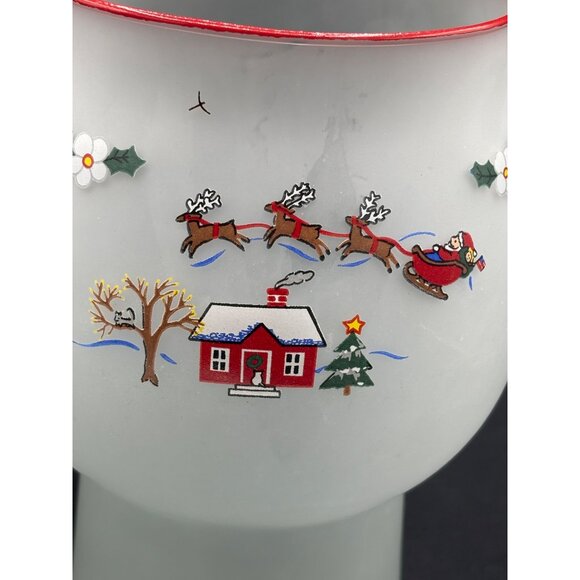 Vintage Pfaltzgraff Snow Village Frosted Floating Christmas Candle 1997 - Picture 7 of 7